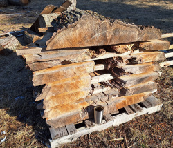 Live Edge Oak Slab Stack